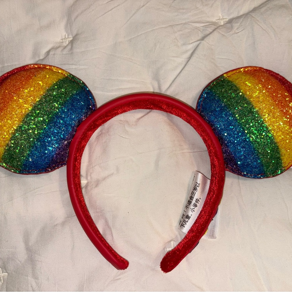 Disney Rainbow Glitter Mouse Ears Headband